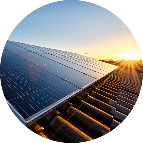 a solar panel on top of a roof.