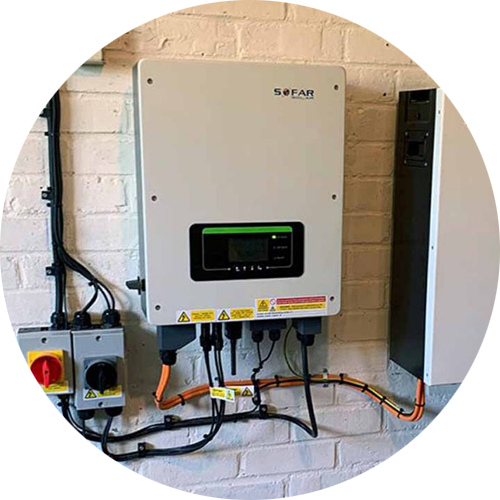 a picture of an electrical device on a brick wall.