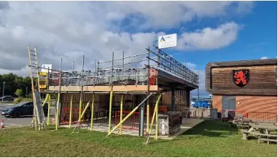 Solar panel installation project at Wymondham Rugby Club in progress